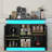 LED Lights Coffee Bar Cabinet with Storage, Sideboard Buffet Cabinet with Charging Station-2067530925