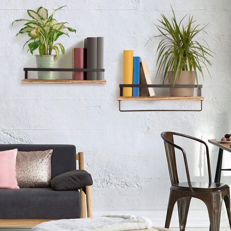 2 Piece Bracket Shelf, Dark Brown