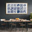 Abstract Botanical " Blue Botanical Elegant Floral Rustic Retro Art Decor Extra Large Artwork Pictures "-98041924-111665103