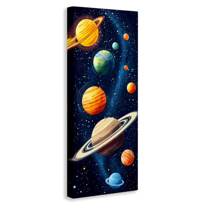 Galaxy Swirl Planetary Orbit Canvas, design by Creative Studio