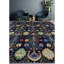 Tapis noir et noir de haute qualité noué à la main