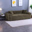 Compression 3 Seater Sofas, Corduroy Foam Spring Modern Compact Home