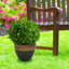 Pot à fleurs rond en céramique Caydin - gris - 13,5 po-545836317-624721916