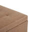 Repose-pieds carré de 35 po en similicuir brun avec tabouret et banc rembourré avec rangement caché | Idée cadeau-1386930107