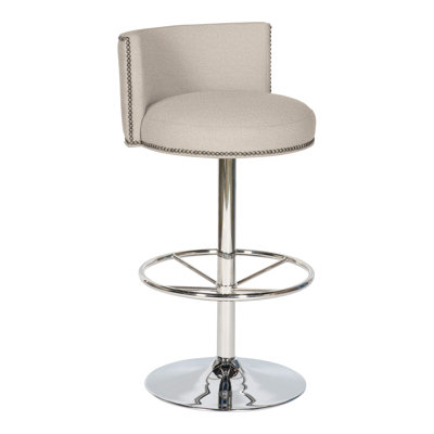 Nevin By Michael Weiss Swivel Upholstered Stool with Metal Frame
