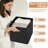 6PCS BLACK 13 Inch Fabric Storage Bins with Faux Leather Handles, Foldable Cube Organizer Baskets for Shelves and Closet Collapsible Storage Boxes for Clothes Toys-539915489