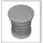 Modern 25-Inch Round Accent Table With Unique Coil Design, Perfect For Indoor And Outdoor Use, Space-Saving And Durable-1888461210