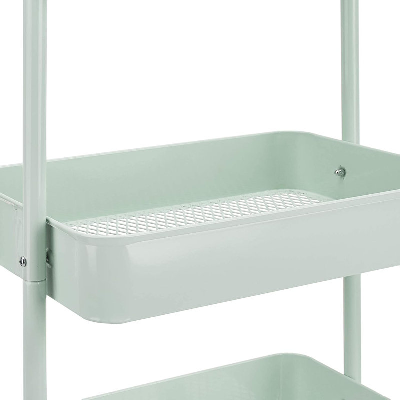 Chariot de cuisine ou de service roulant à 3 niveaux - Vert menthe, Vert menthe