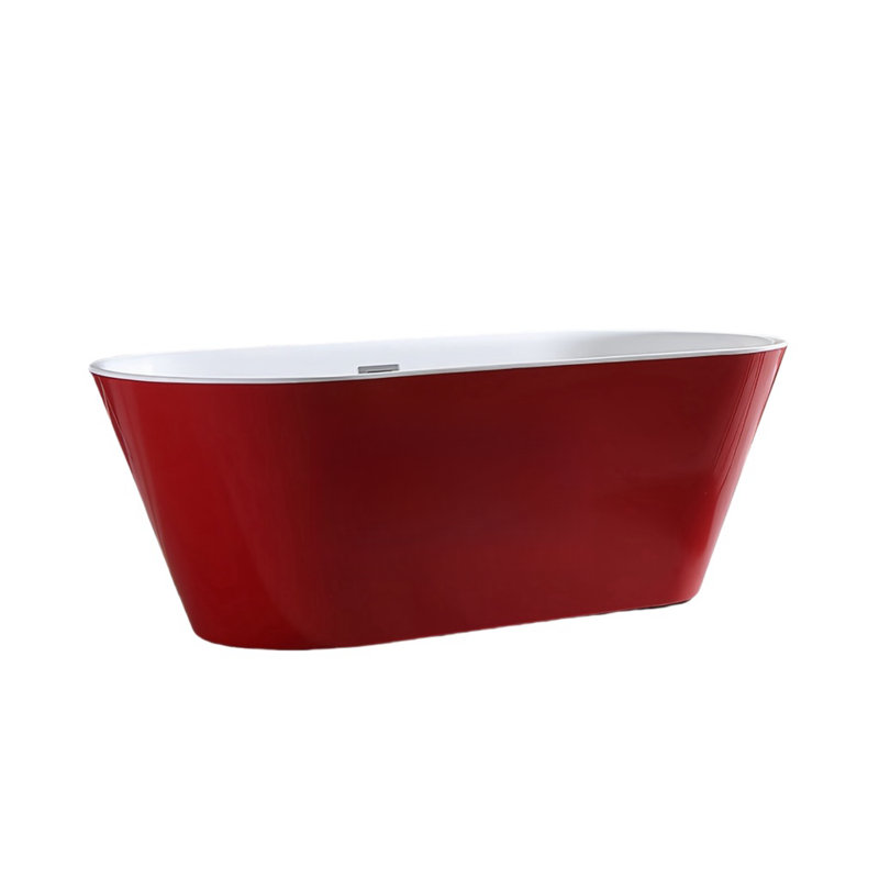 Baignoire 62,99 x 29,53, Blanc /Rouge