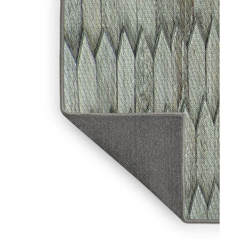 Tapis vert lumineux tissé à la machine, Rectangle 5 pi x 7 pi