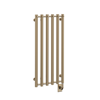 16.5"x37.5" Rosendal Vertical Modern Wall Mounted Electric Hardwired Towel Warmer - Brushed Bronze, Fluid Filled, Sleek Vertical Design, Includes Programmable Smart Switch, Lifetime Warranty