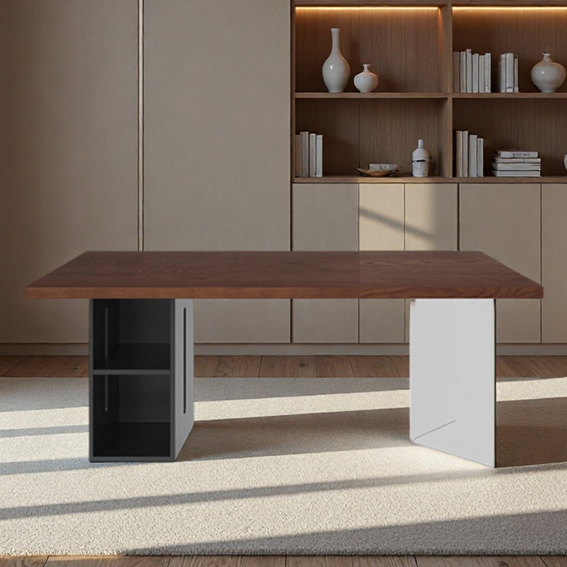 Solid wood desk - Home office long table, 29.53" H x 62.99" W x 23.62" D