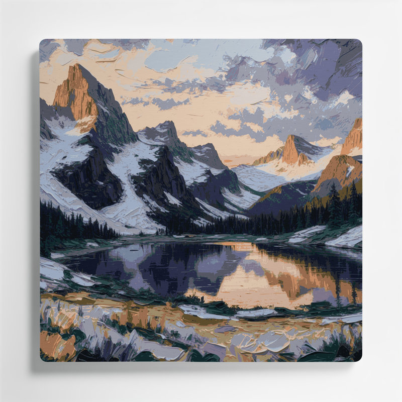 États-Unis, Colorado, art mural gris en métal, H 16 po x l 16 po x P 0,05 po