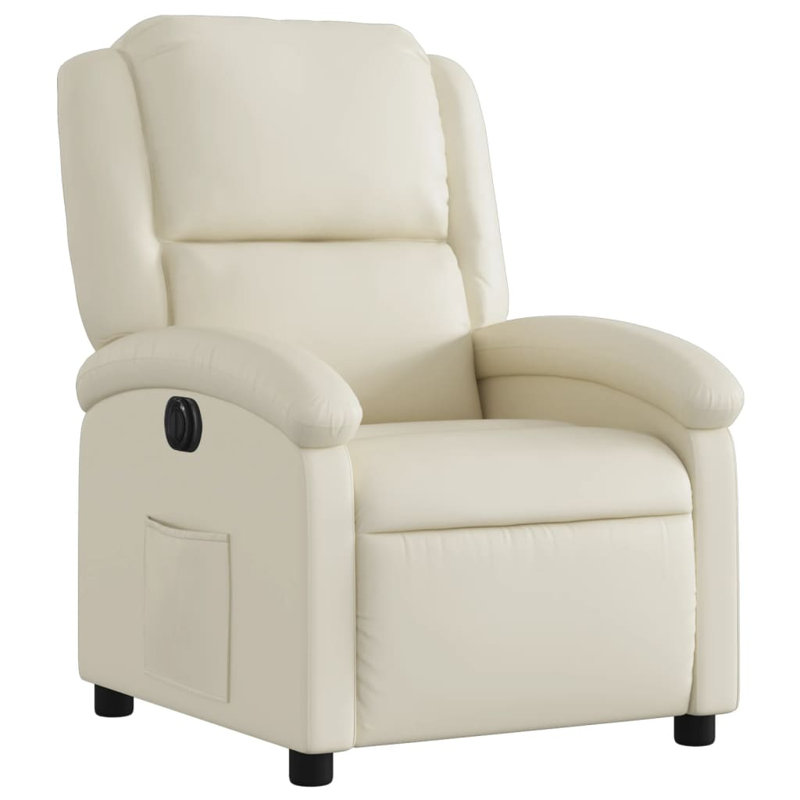 Faux Leather Massage Chair, Cream Faux Leather