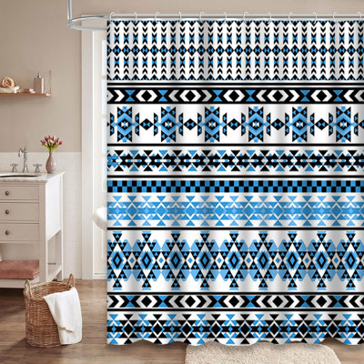 Rideau de douche avec 12 crochets