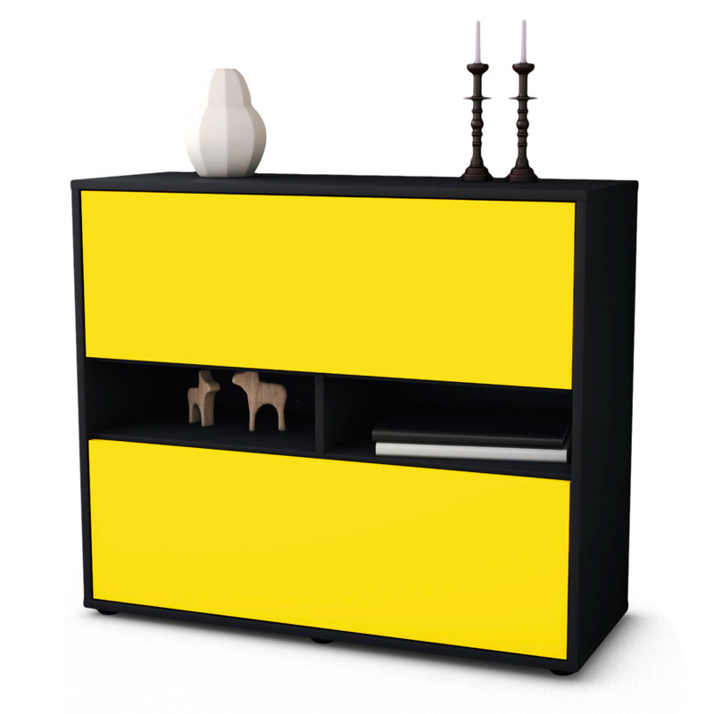 Regent Sideboard, Charcoal/Yellow