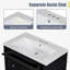 Meuble-lavabo simple 30 po avec lavabo supérieur Windrim-940651540