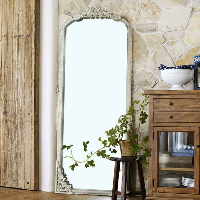 Miroir de salle de bain 69 po X30 po, Blanc antique