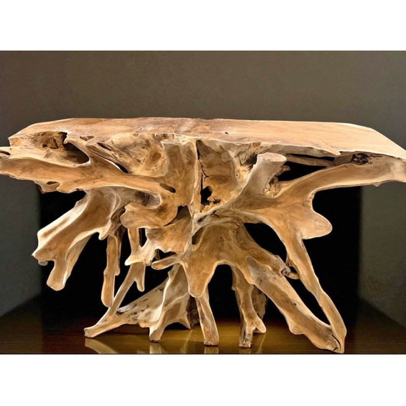 47'' Live Edge Teak Root Console Table