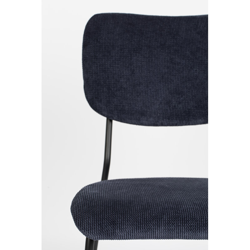 Benson Upholstered Dining Chair, Gray Blue