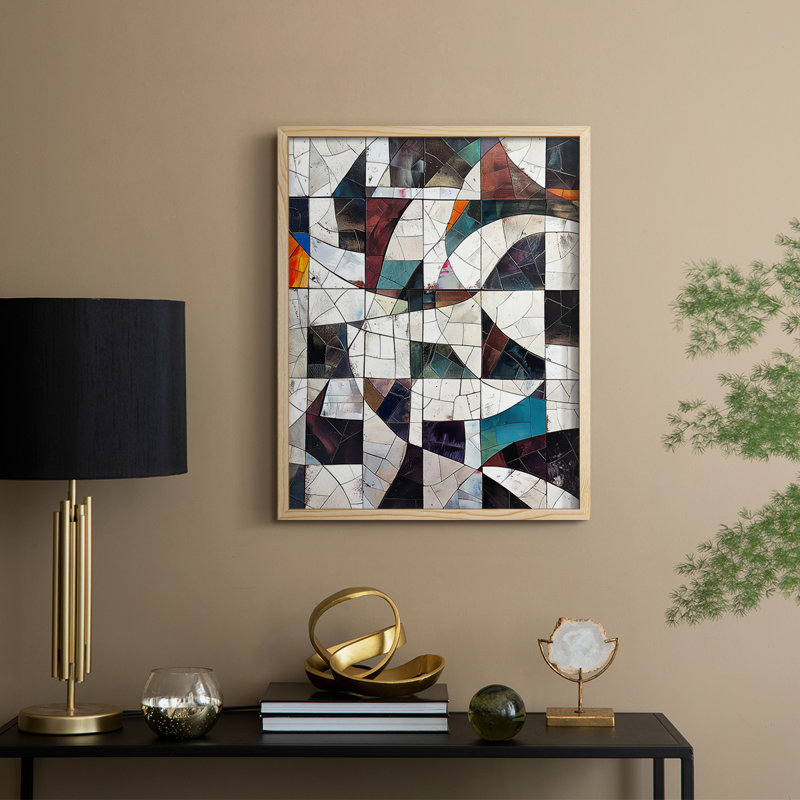 ABSTRACT Series LXII, reproduction encadrée - bois massif, H 21 po x l 17 po
