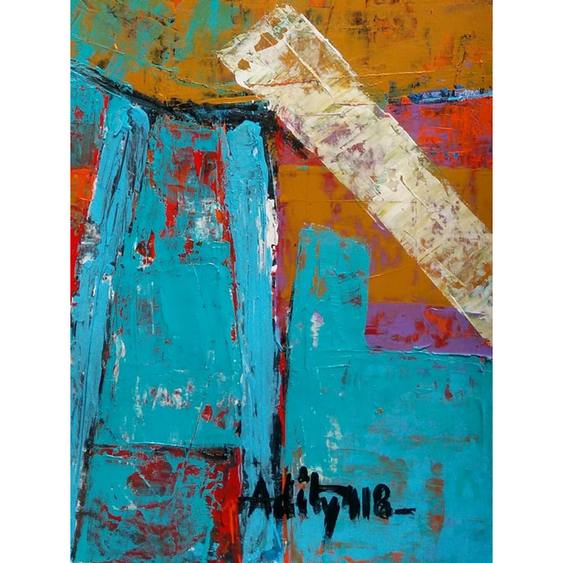 Homme de bateau | Acrylique sur papier pour décoration murale | Par Aditya Dev