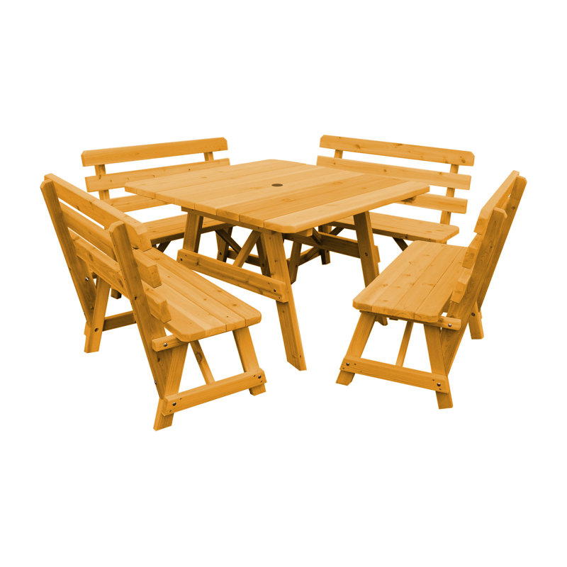 Table de pique-nique 43 personnes Bermondsey, Teinture naturelle
