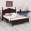 Base de lit plateforme en bois, lit plateforme de style rétro avec support en lattes de bois,-1729842362