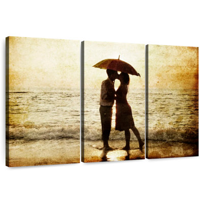 Hardie Kissing Under Umbrella