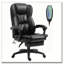 Fauteuil de bureau à haut dossier avec vibration à 6 points, 5 modes, fauteuil de direction, fauteuil pivotant en cuir PU avec dossier inclinable et repose-pieds rétractable, noir
