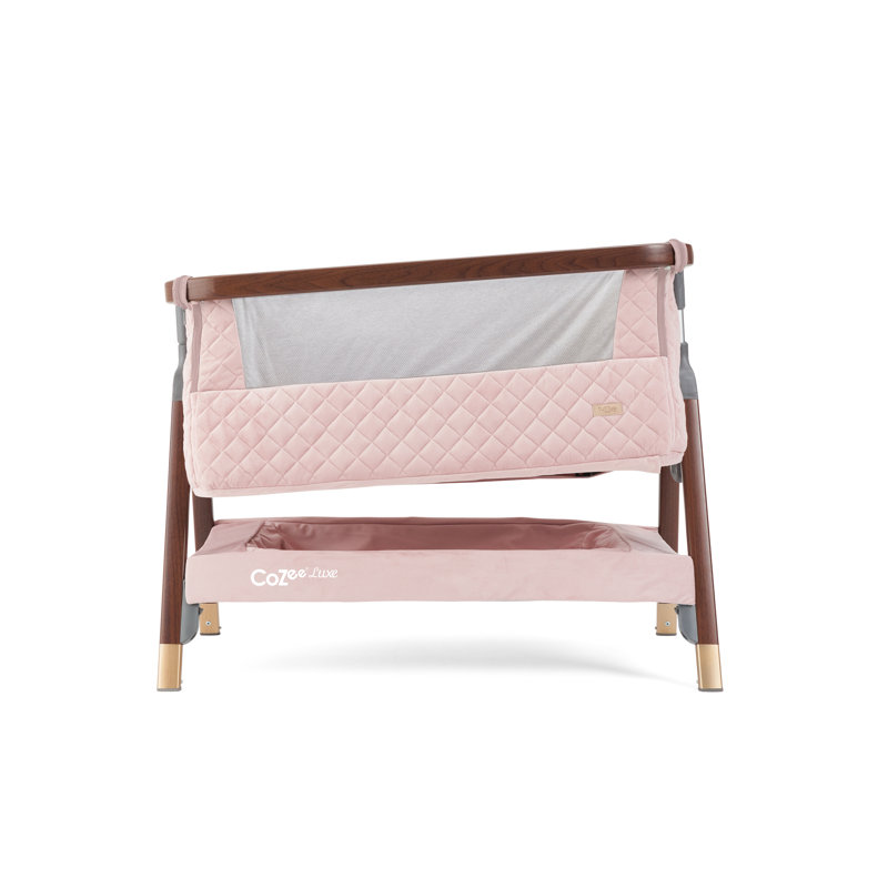 Tutti Bambini CoZee Luxe Bedside Crib, Pink