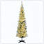 Sapin de Noël artificiel mince pré-éclairé avec 170 lumières DEL blanc chaud et pour la décoration de Noël-303061346