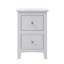 Table de chevet moderne blanche, ensemble de 2, table de chevet avec 2 tiroirs, table de bout double pour le salon de la chambre à coucher