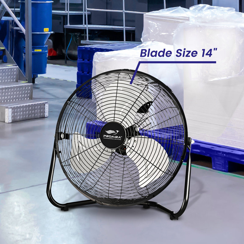 Proaira High Velocity Floor Fan, 18.11" H x 8.27" W x 18.11" D
