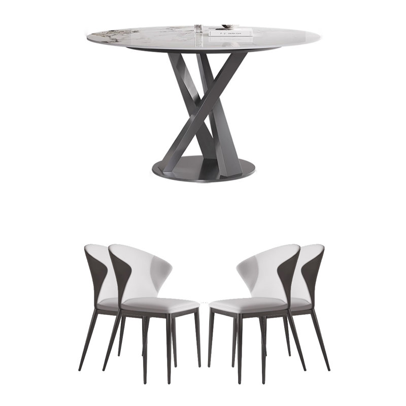 Ensemble de salle à manger italien, H 29,53 po x l 53,15 po x P 53,15 po, 5
