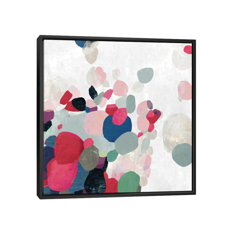 « multicolore i », reproduction sur toile, H 18 po x l 18 po x P 1,5 po, Toile avec cadre noir