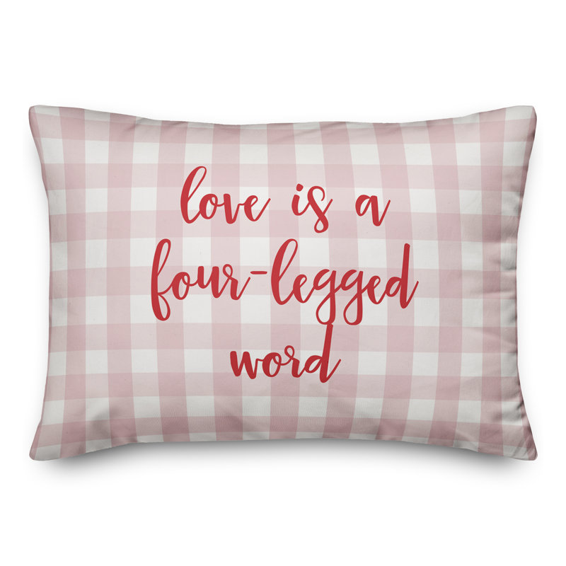  Coussin Love, Rouge / rose