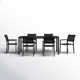 Aynura 6 - Person Metal Patio Dining Set with Rectangular Table