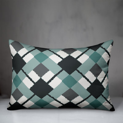 Argyle Geometric Reversible Throw Pillow