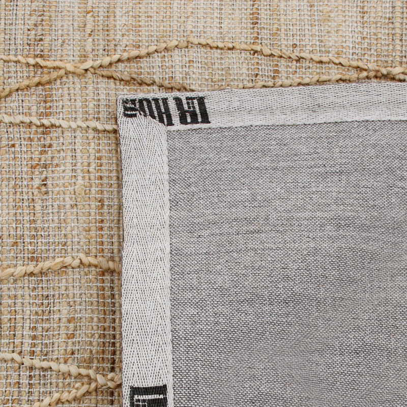 Ada Handmade Flatweave Jute/Wool/Cotton Area Rug in Brown, Rectangle 5' x 7'9"