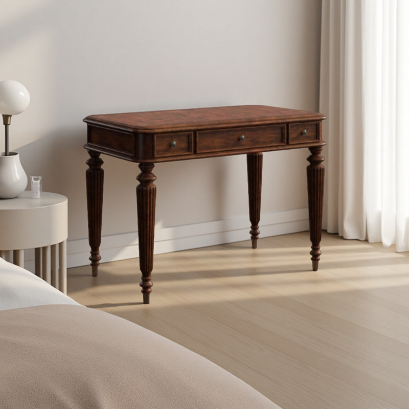 Solid Oak Wood Study Desk