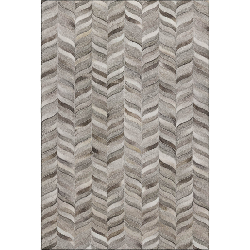 Premium Machine Washable Lewes AMF106 Gray Rug, Rectangle 2'6" x 3'10"