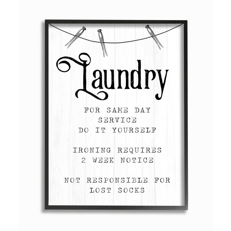 Service de chambre familiale, humour de style rustique par Daphne Polselli - Art textuel, H 20 po x l 16 po