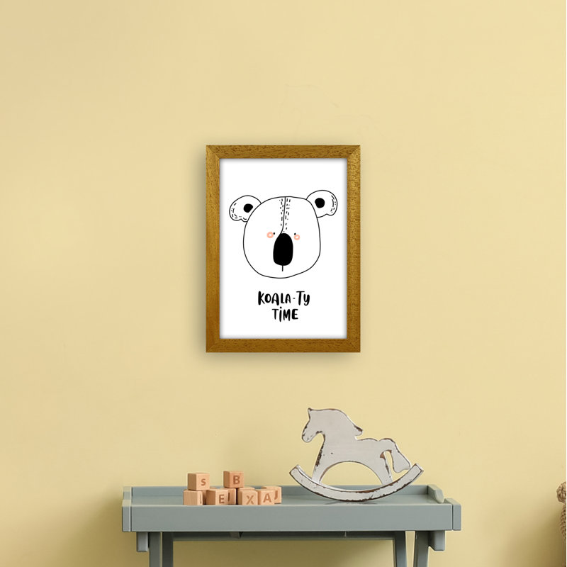 Koala by Miniofmine - Print, 34cm H x 25cm W x 3cm D, Brown Framed
