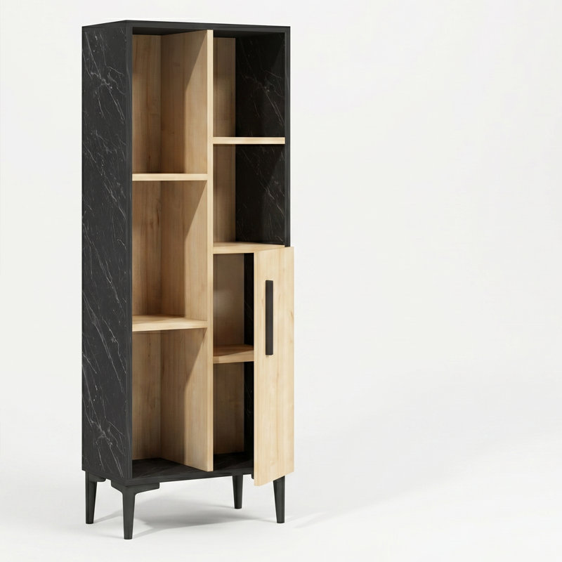 Bibliothèque polyvalente 55 "avec armoire intégrée Aurelius