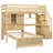 L-Shape Bunk Bed With Desk and Storage System-1701423162