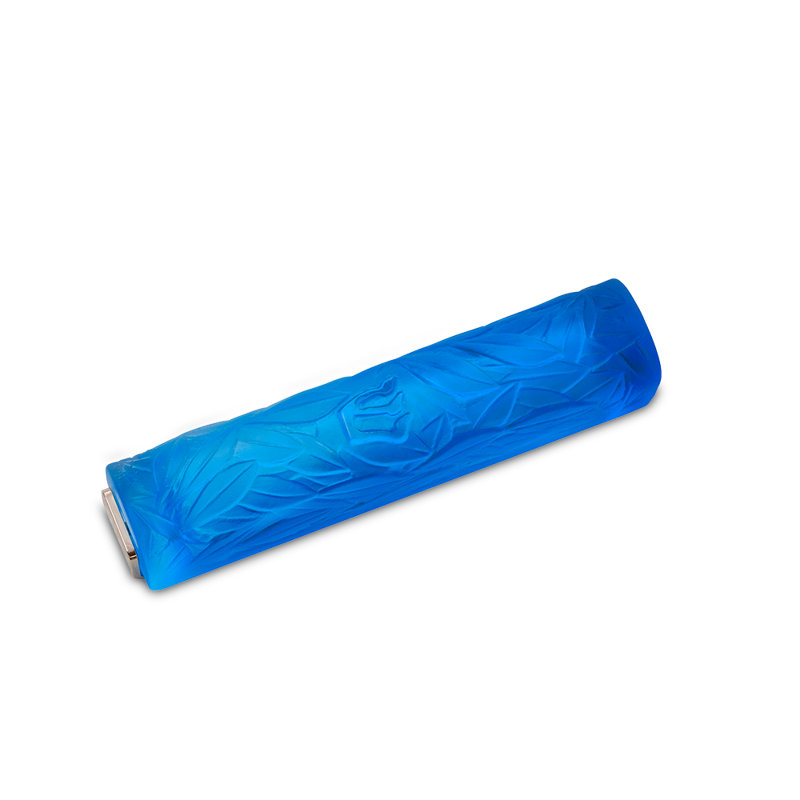 Olive Leaf Mezuzah Sculpture, Blue