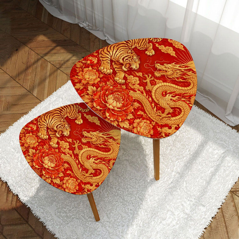Ensemble de 2 tables basses gigognes Triangle