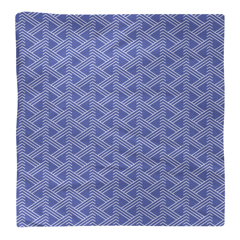 Serviette de table en coton Zig Zag, bleu, H 0,1 po x l 10 po x P 10 po, Polyester sergé