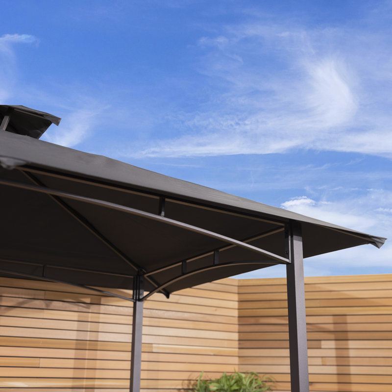 Rasco 1.5m x 2.4m Steel Gazebo, Grey